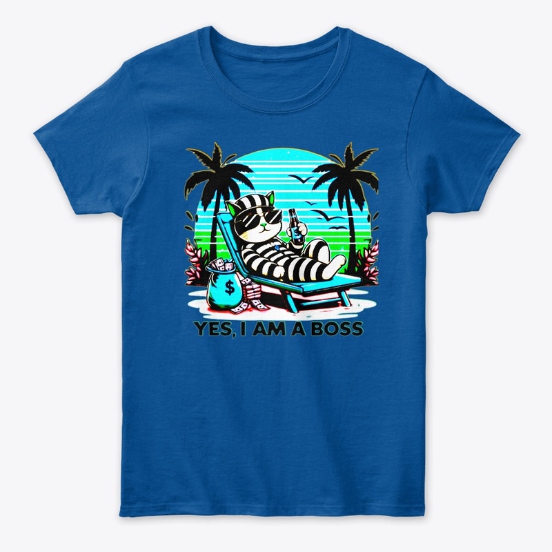 YES IAM BOSS T-shirt design.HIGH Quality
