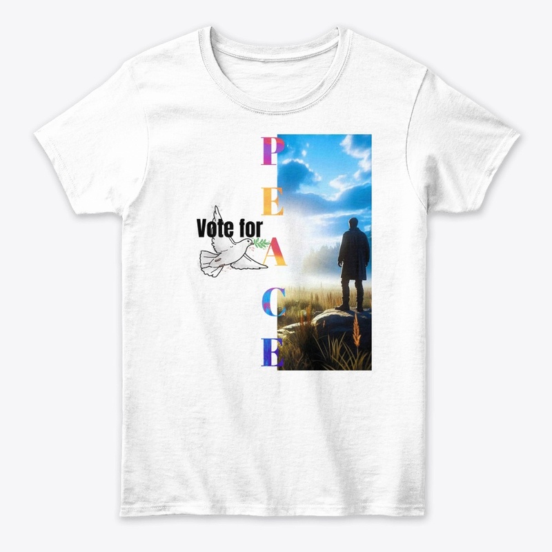 Vote for peace typographic design
