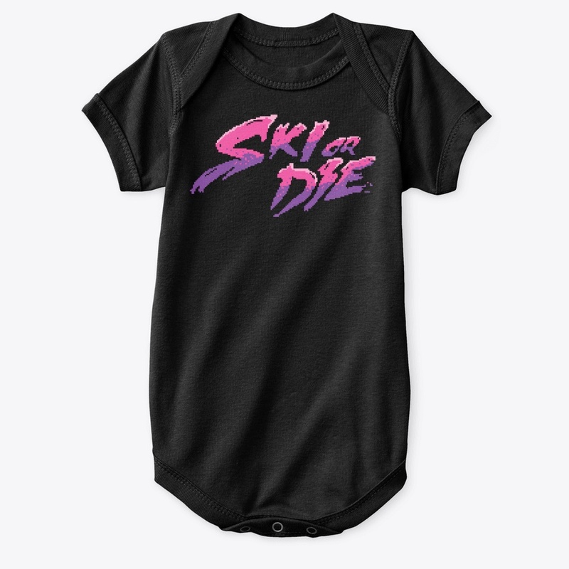 Candy Boy Ski or Die Pixel art Logo