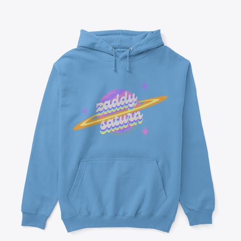 Zaddy Saturn Carolina Blue T-Shirt Front