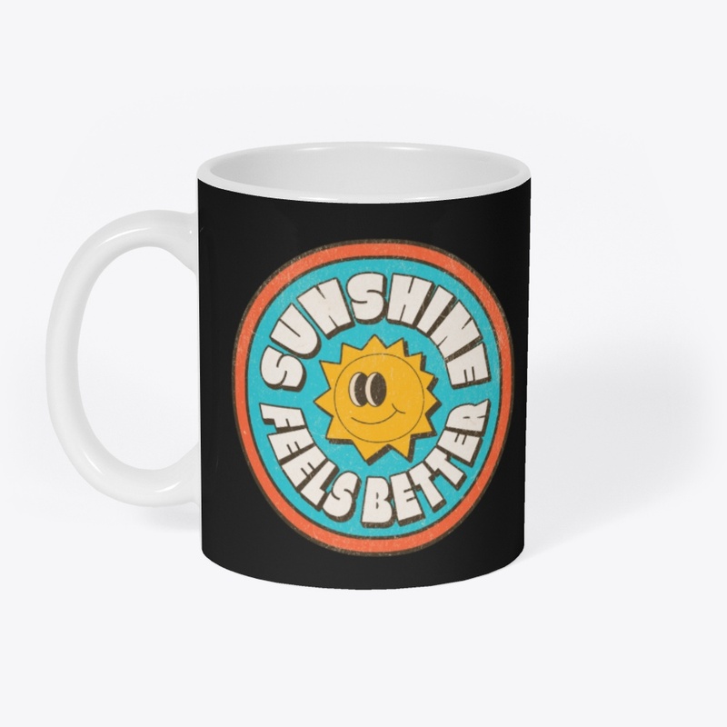 Sunshine Smile Retro Sticker Design