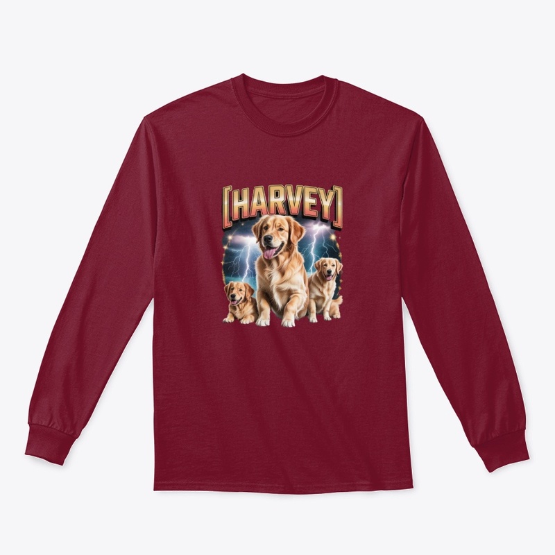 Harvey Golden Retriever Lightning Tee