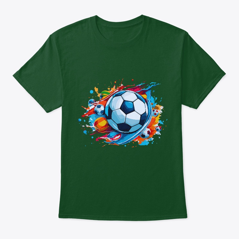 Modern Colorful Soccer Club T-Shirt