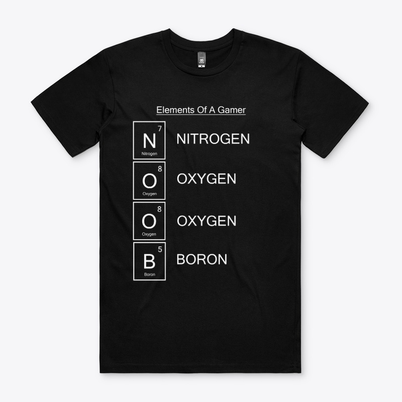 White Text Elements Of A Gamer