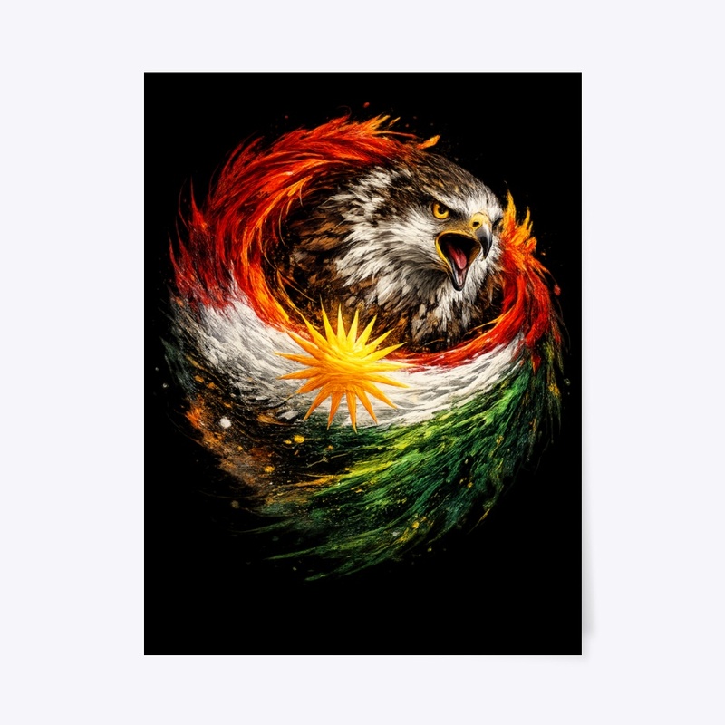 Kurdish Freedom Falcon Artistic Heritage