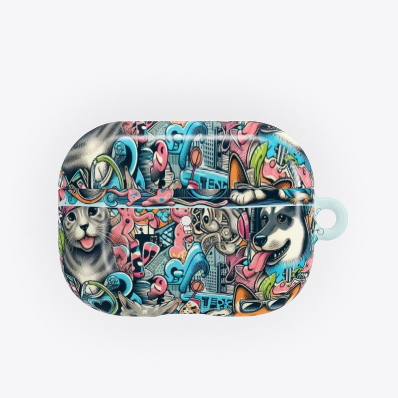 Rock Your Pets! Graffiti AirPod Case 