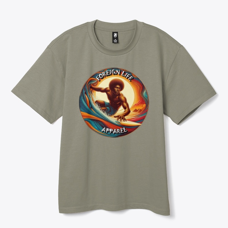 Foreign Life Male Surfer Poster Style