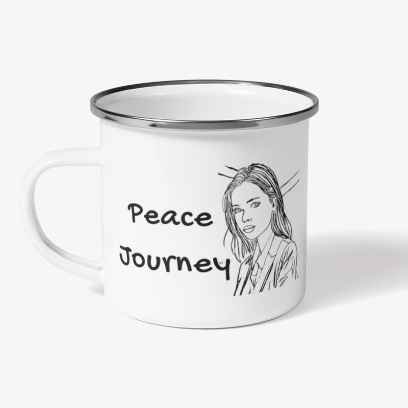 Peace Journey – Minimal Line Art Mug