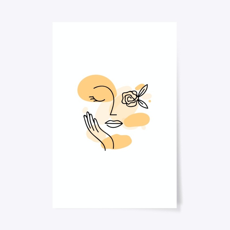 Line Face Art Print 