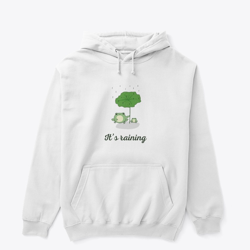 It's raining frog cartoon 