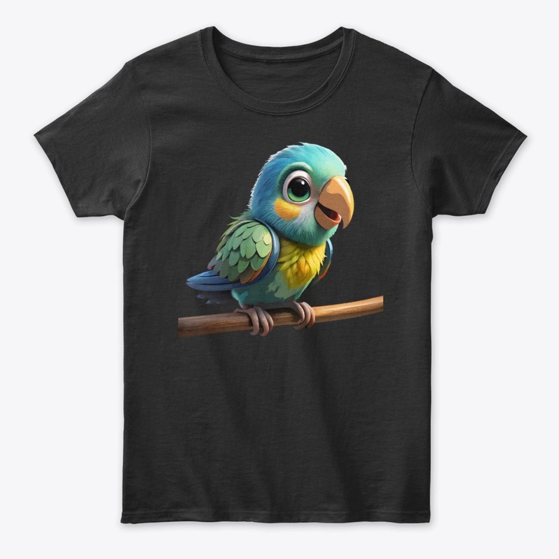 Cute Parrot Standing on a Branch.