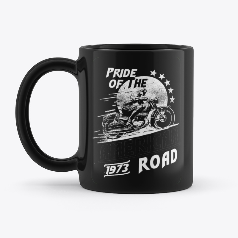 Proud American motorcycle road