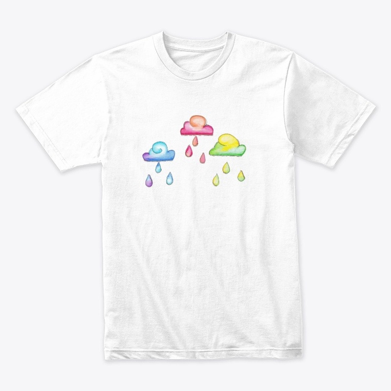 Watercolor Rainbow Clouds