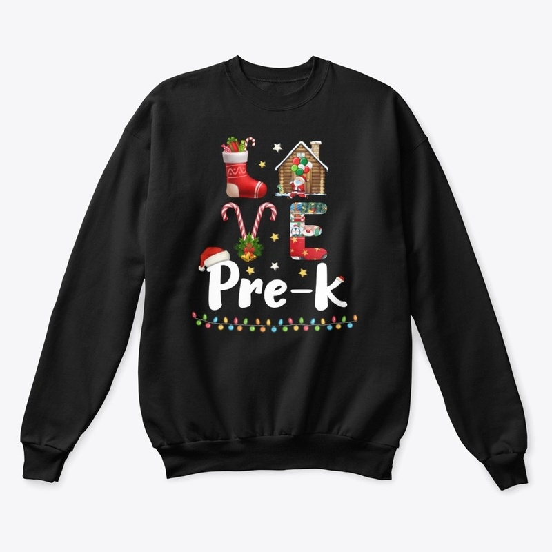 Love Pre-K Christmas Teacher Gifts Shirt