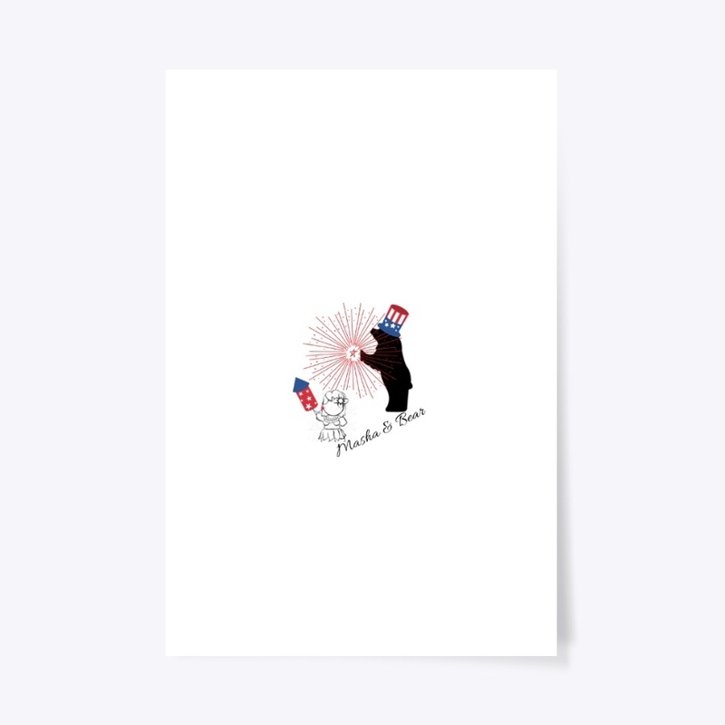 Masha & Bear 4th July Tee