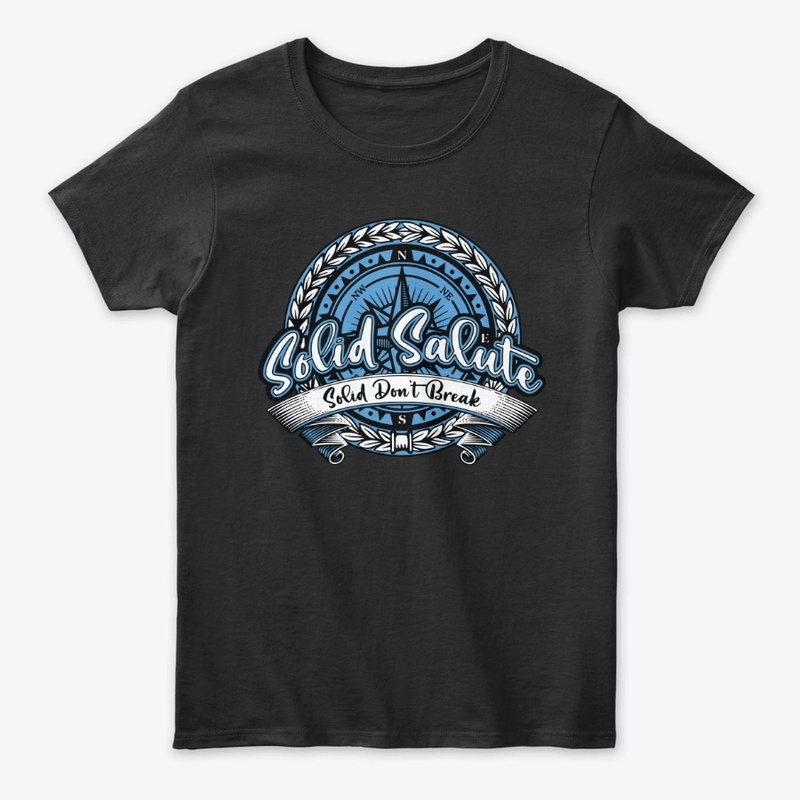 Sky Blue/Wht Solid Salute Badge