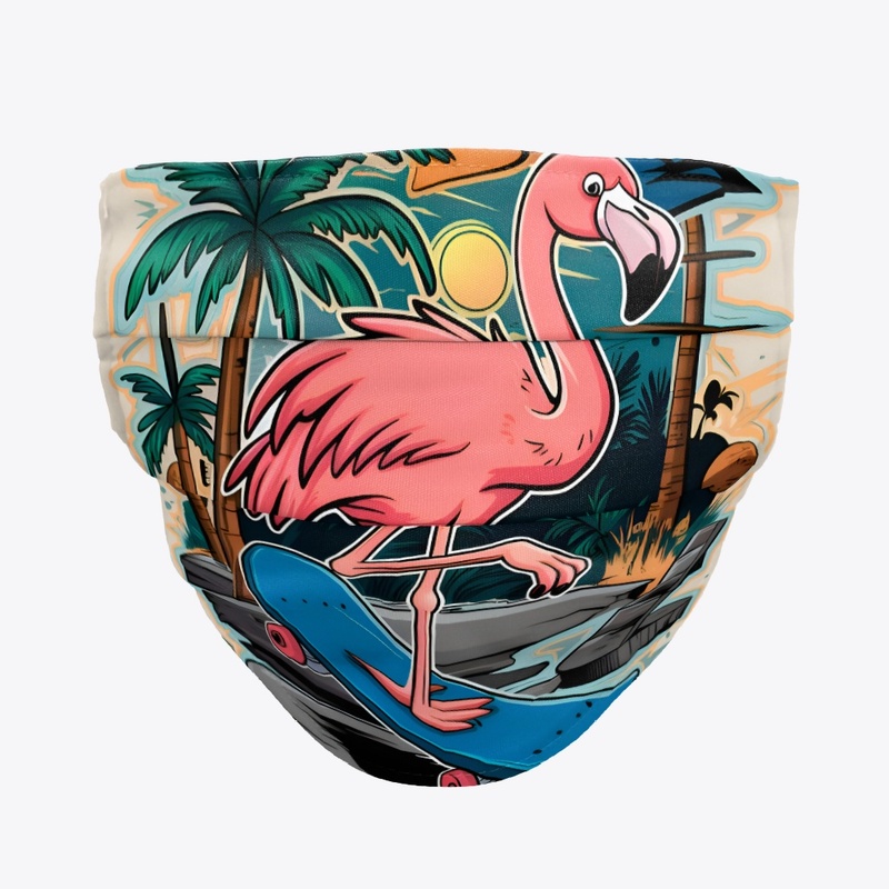Skating Flamingo Paradise