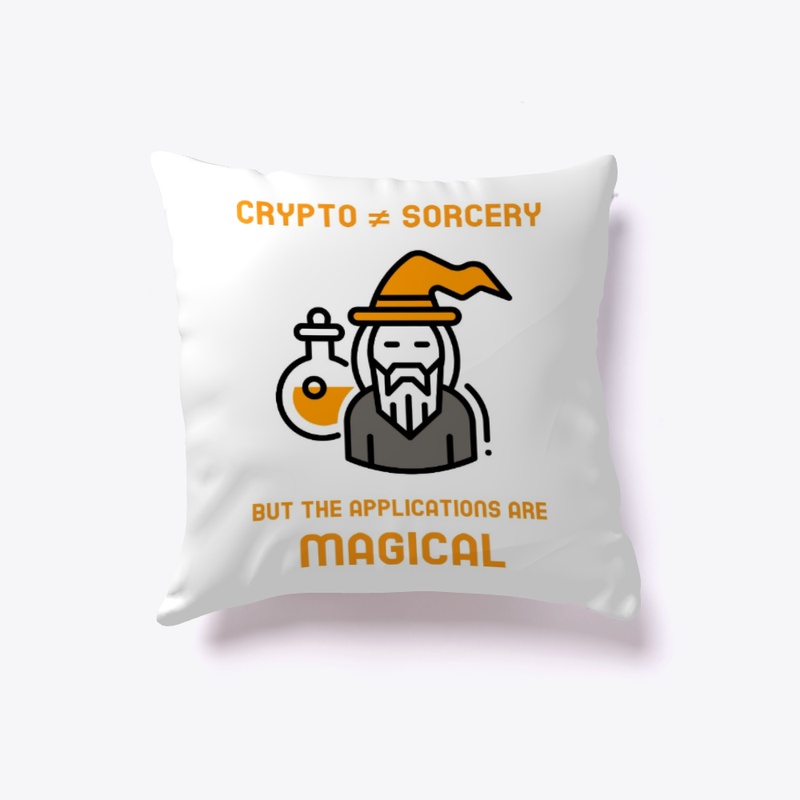 Crypto ≠ sorcery but magical (orange)