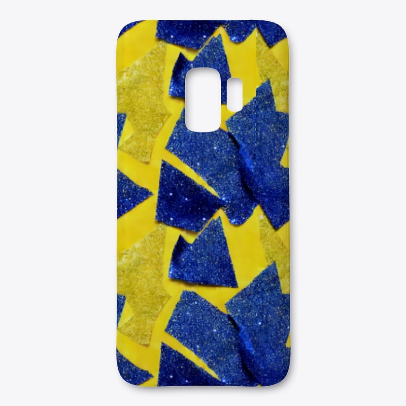 Blue and Gold Shattered Glass 