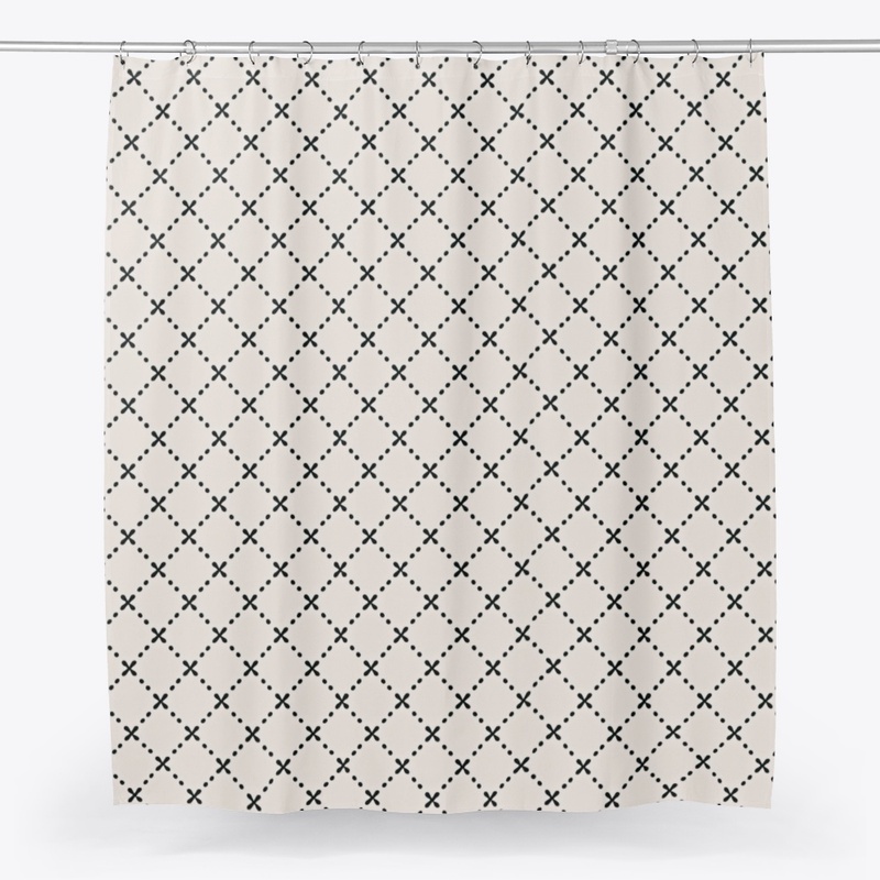 Square Grid Shower Curtain