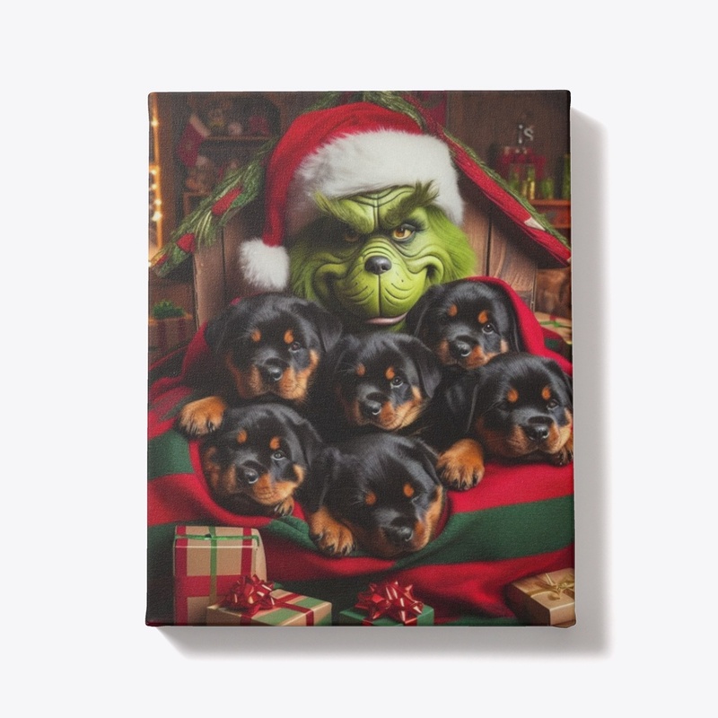 Rottweiler Puppies on Christmas Eve