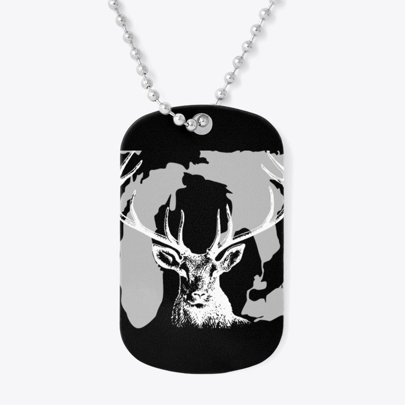 Michigan with deer in white design