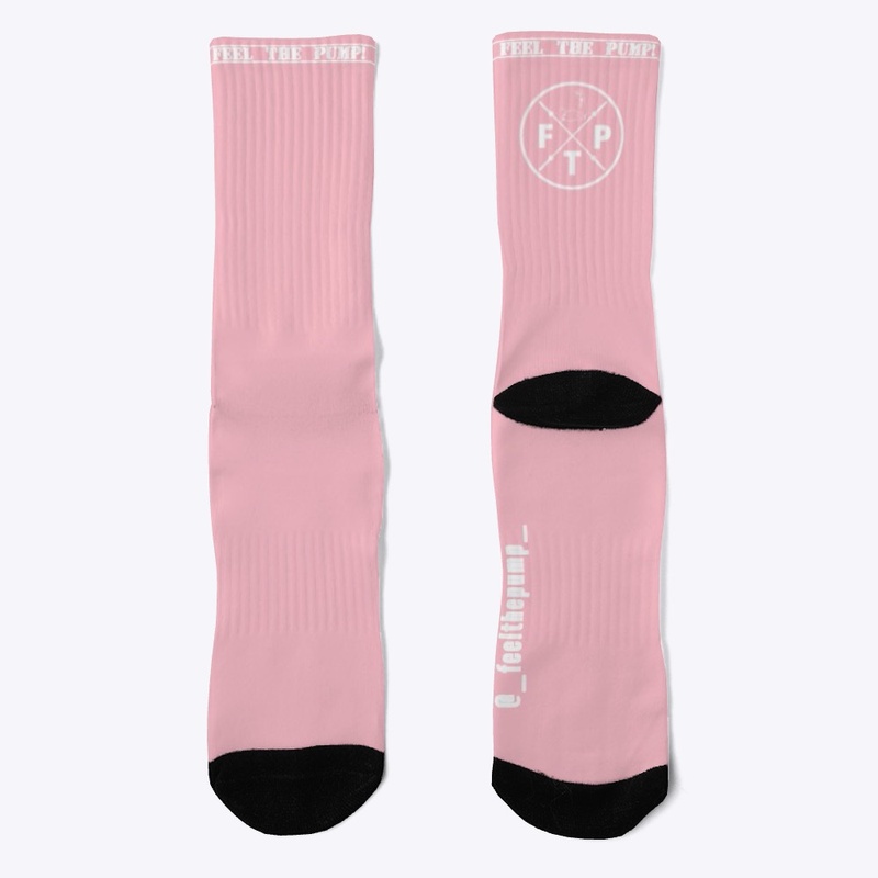 Feel The Pump logo socks
