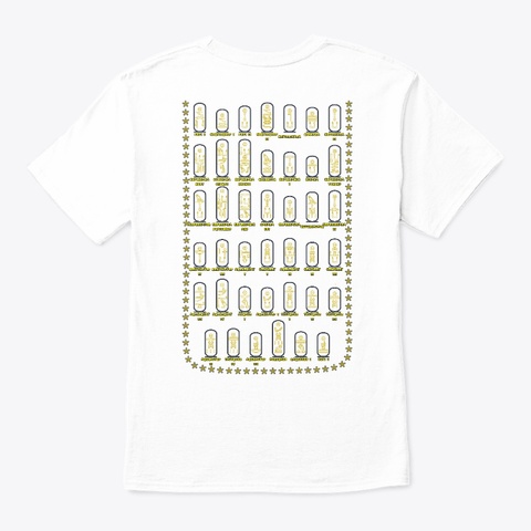 Abydos King List White T-Shirt Back