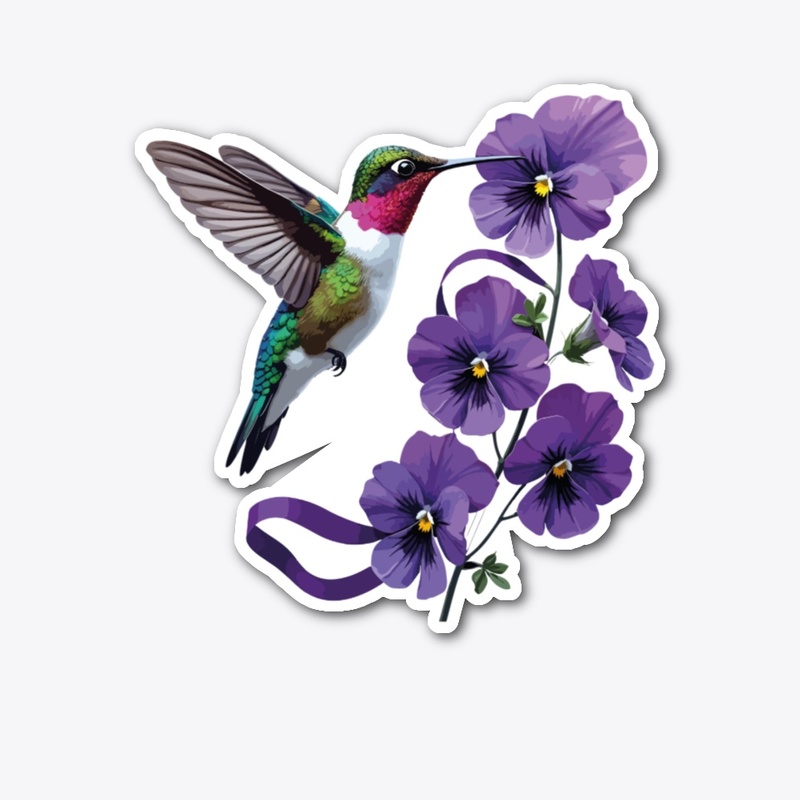 Hummingbird Purple Flowers Alzheimer 