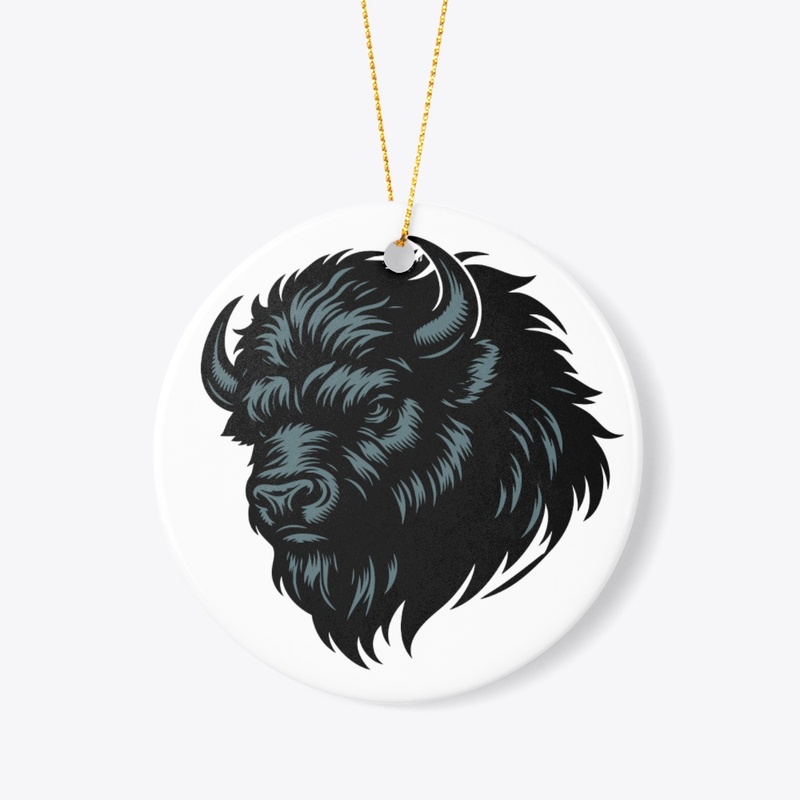 Fierce Angry Bison Graphic