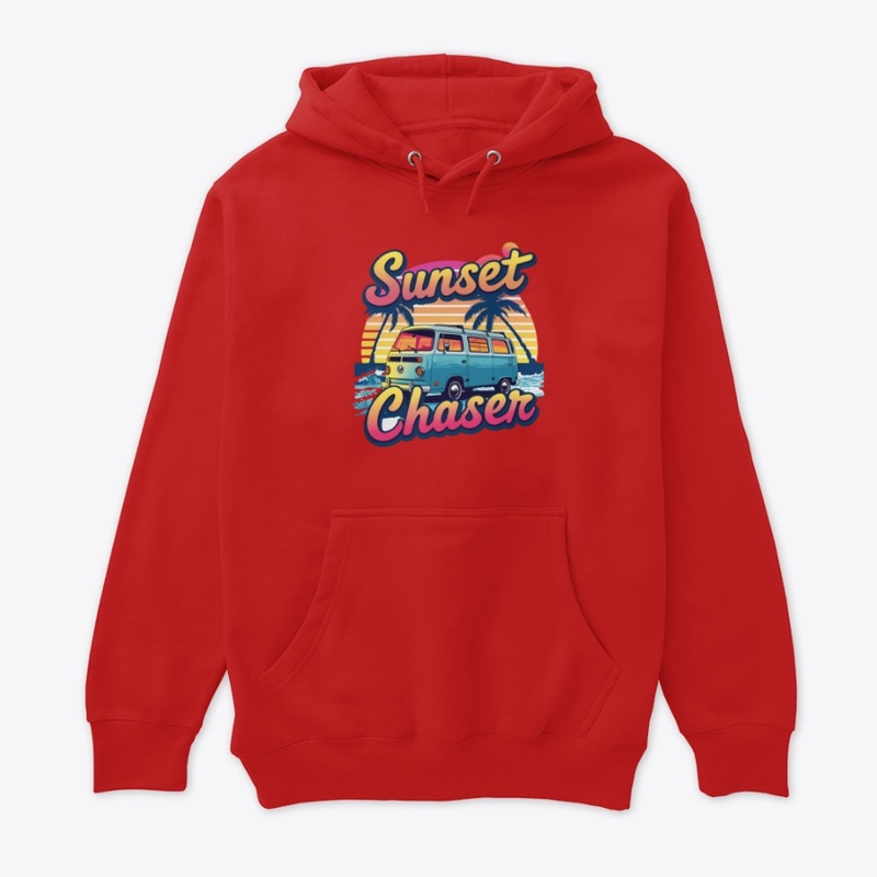 Sunset Chaser – Retro Beach Van Sunset 