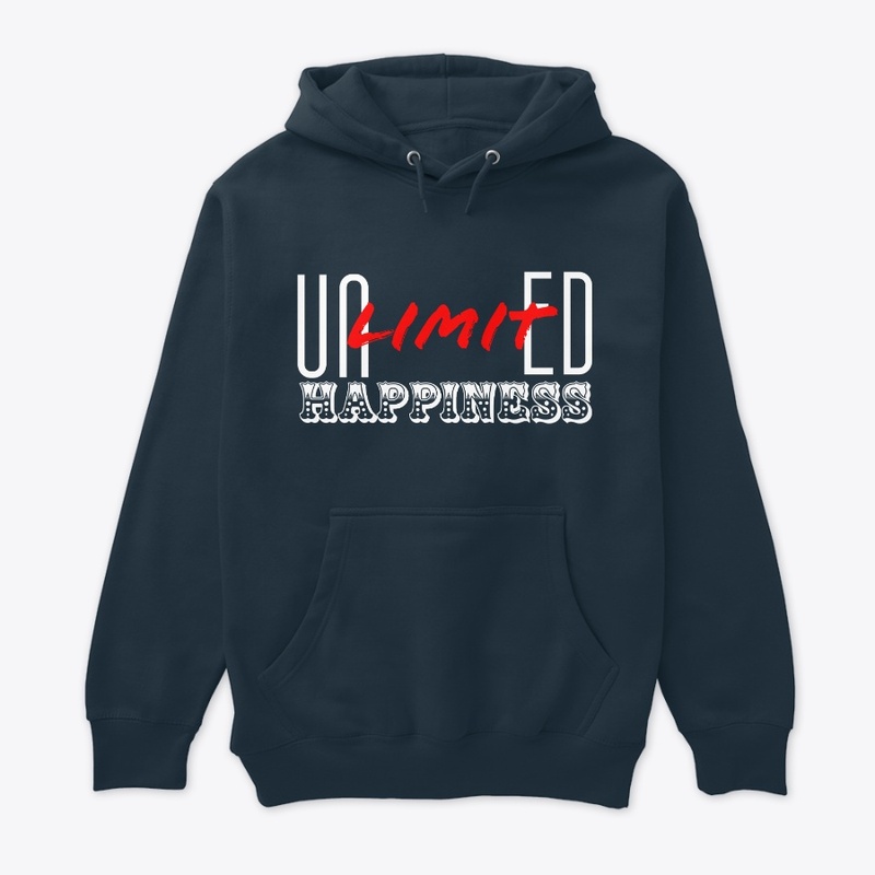Unlimited Happiness Text T-Shirts- Quote
