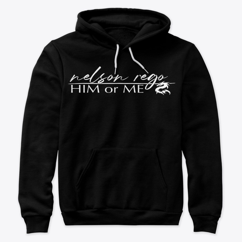 HIM OR ME white logo HOODIE