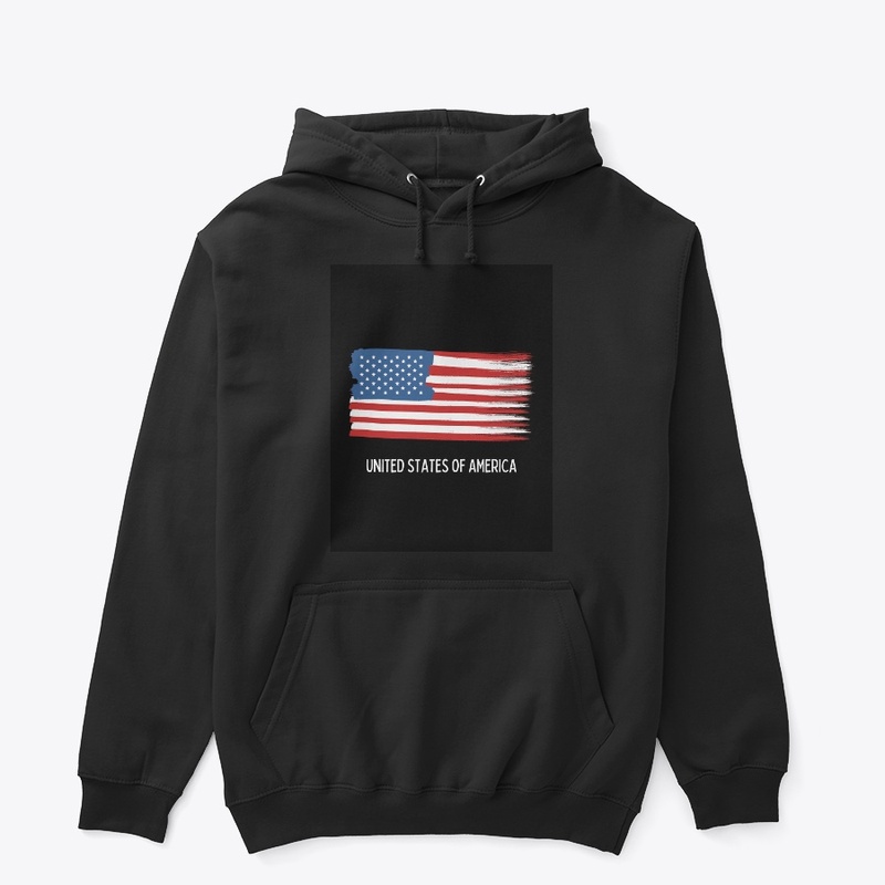 "united states america" black t-shirt