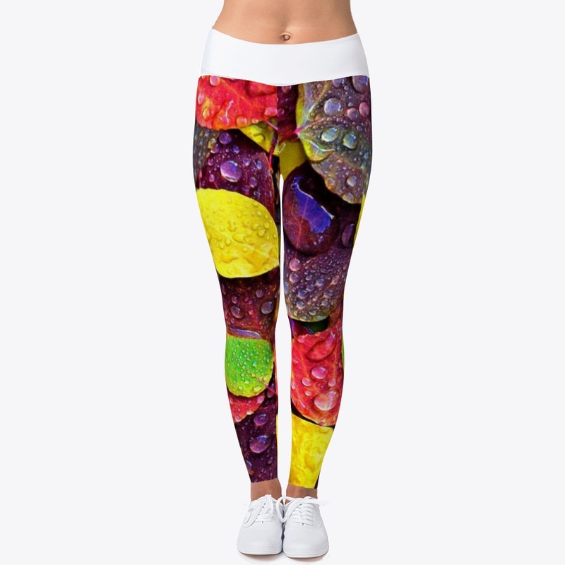 Yellow Print Leggings for Women & Girls
