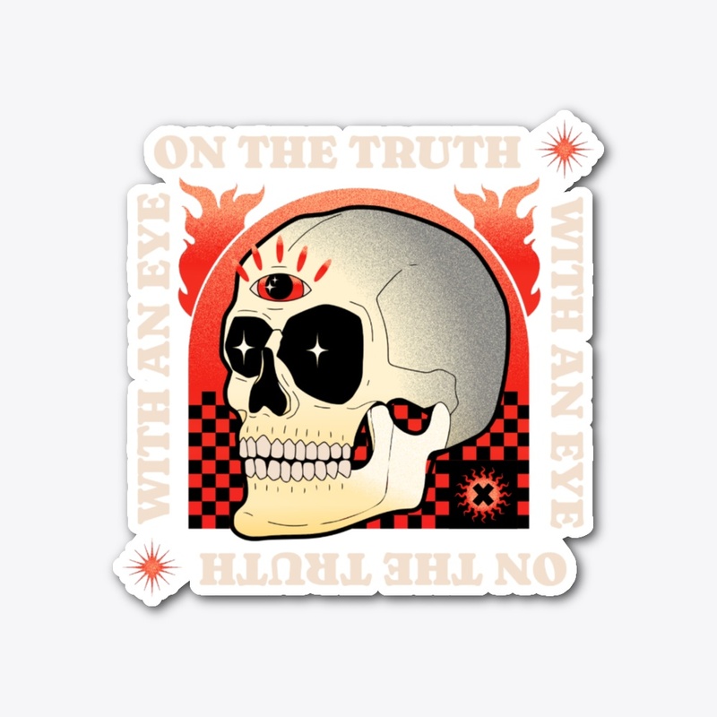 On The Truth With An Eye Gradient Skull