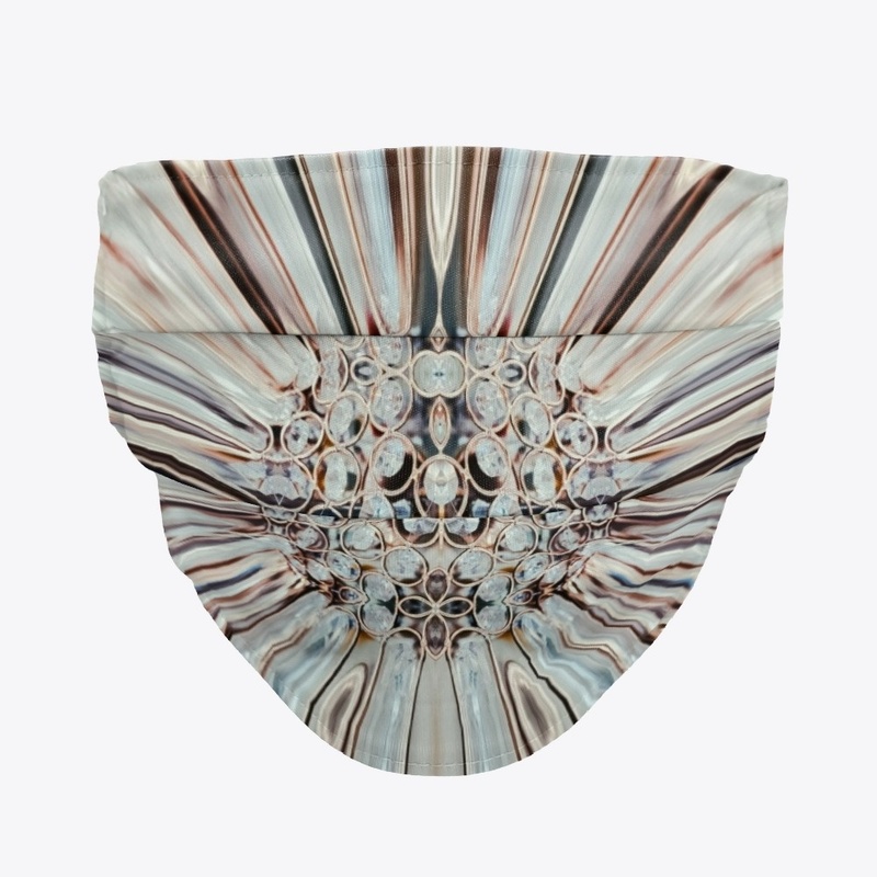 Metallic flower face mask