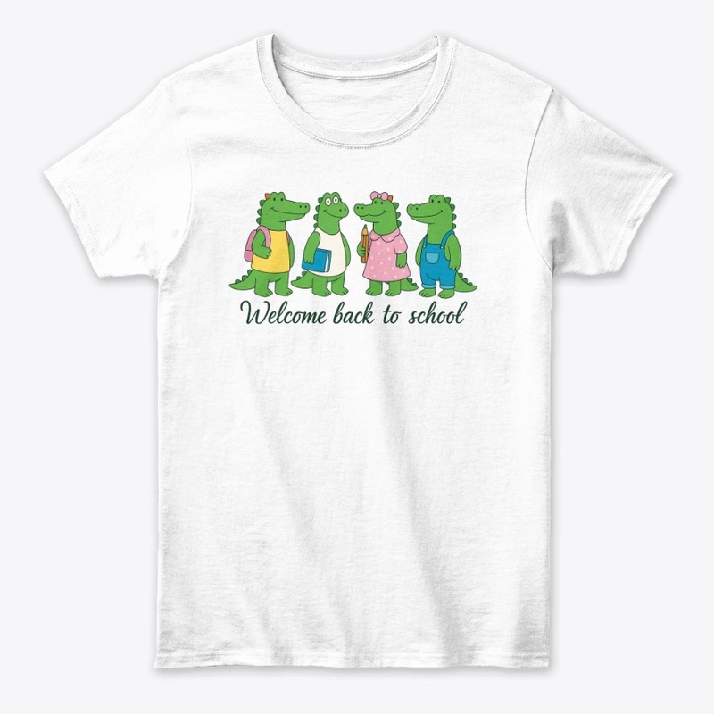 Cute Crocodile Back to School Tshirt  