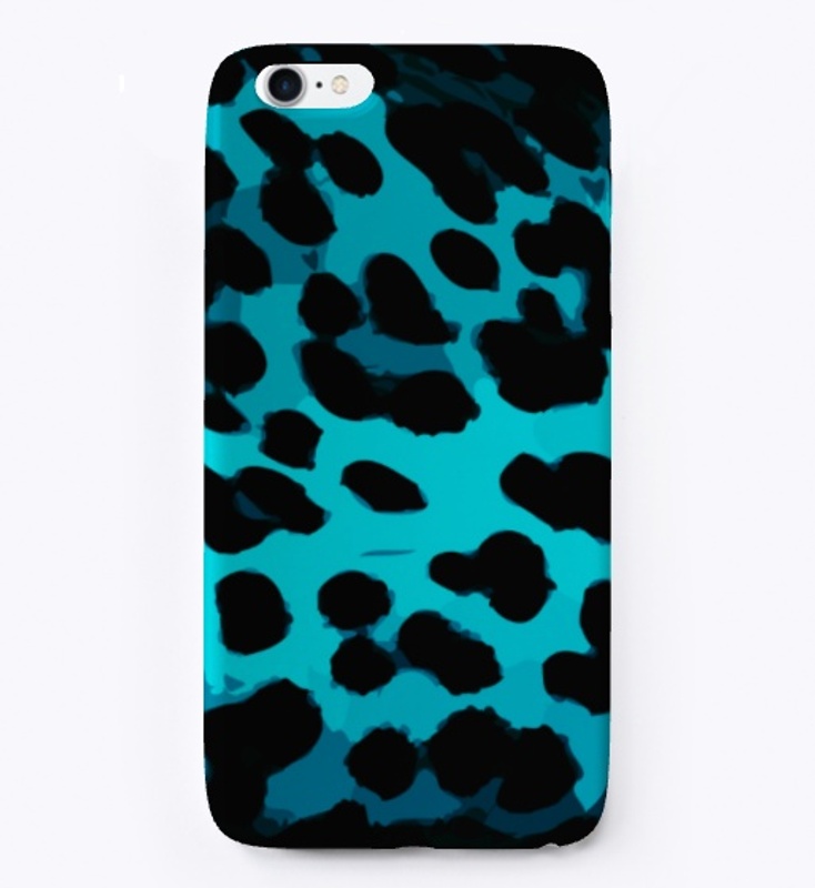 Turquoise Abstract Cheetah Print  