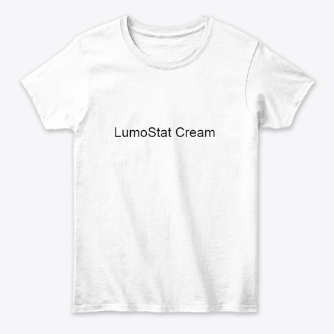 Lumo Stat Cream Reviews White T-Shirt Front