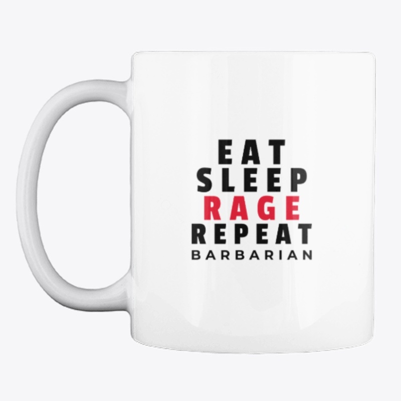 DnD - Eat Sleep Rage Repeat - Dark