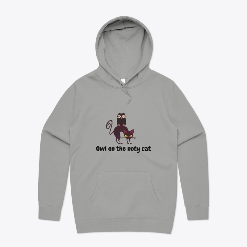 Owl on the noty cat T-shirt 