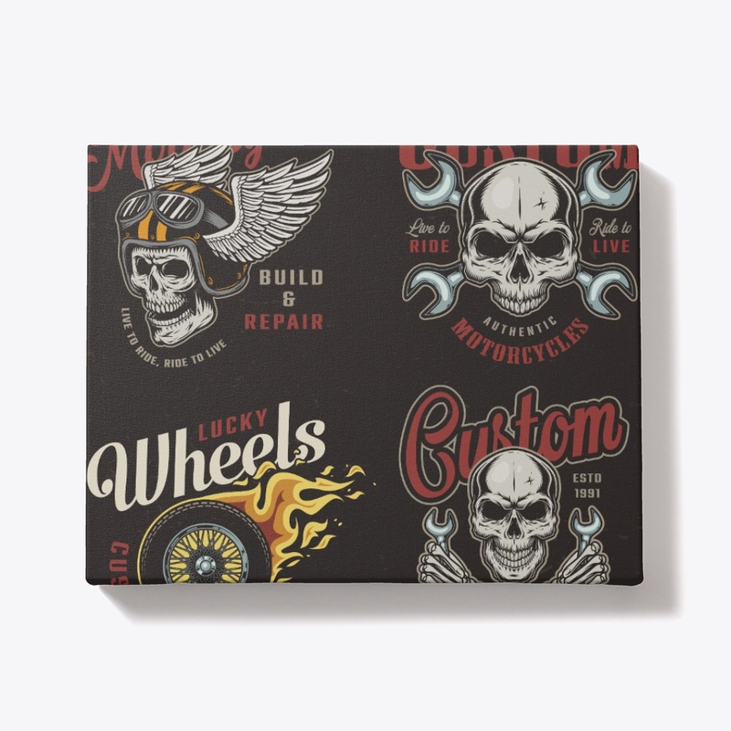 Skeleton Motorcycle T-Shirt Design 