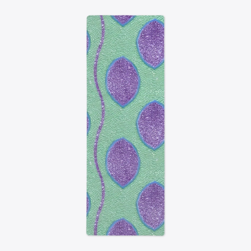 Sparkly Green and Purple Circle Design