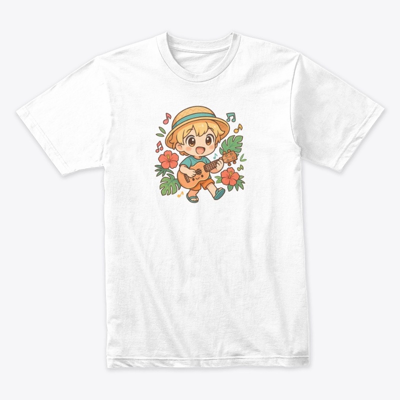 Kawaii Ukulele Kid Summer Vibes