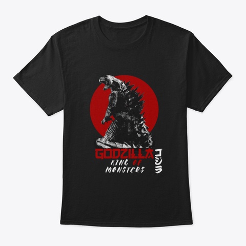 Godzilla Black T-Shirt Front