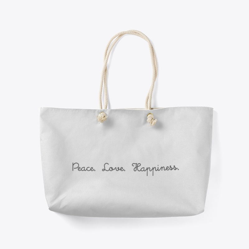 Tote Bag (Peace.Love.Happiness)