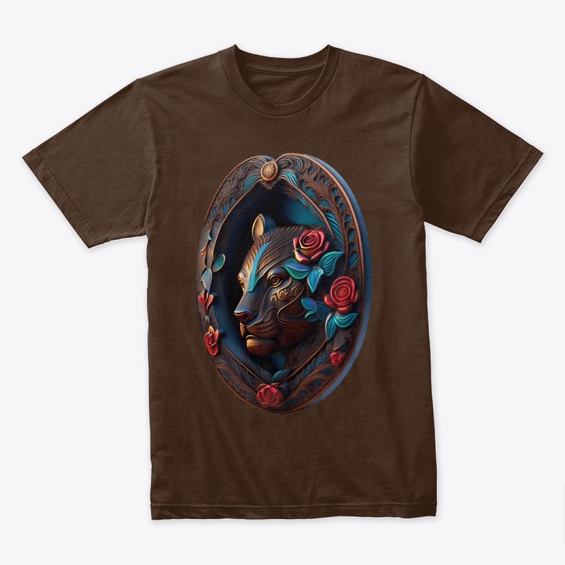 3D T-Shirt Design with Panther Medallion