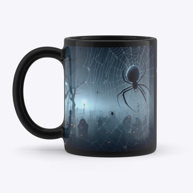 3D Spooky spiderweb Halloween Mug