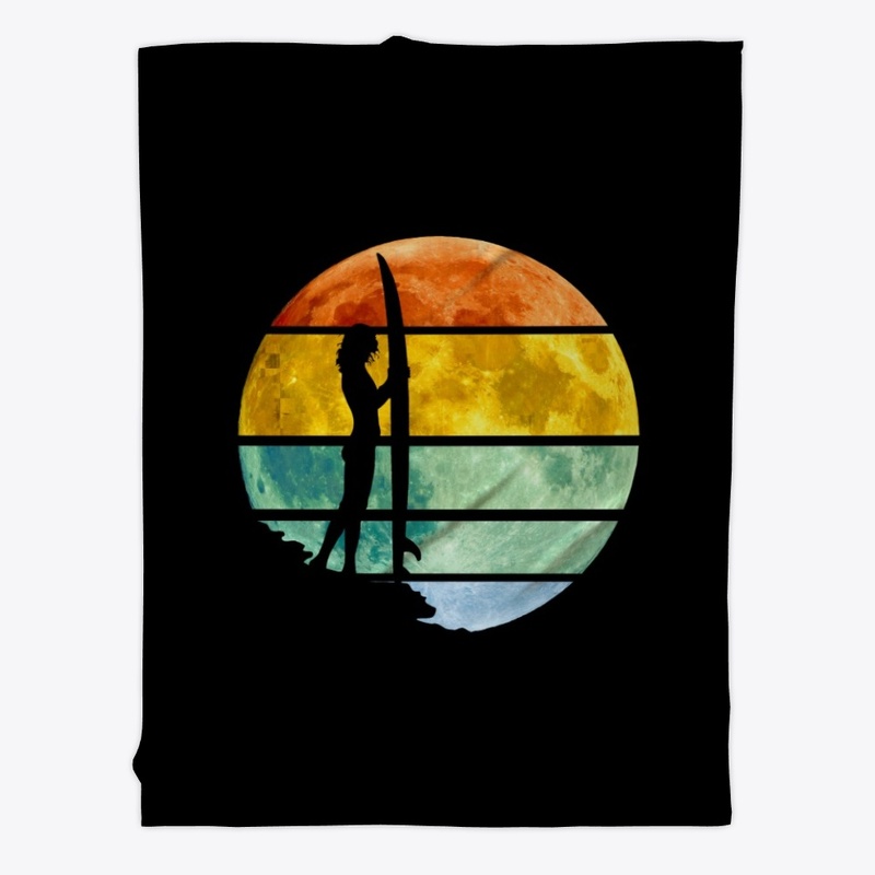 Surfer Girl Surf Tee / Surfing Moon